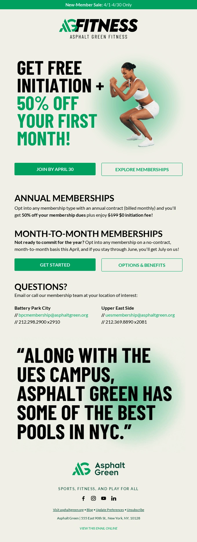 fitness offers and promotions