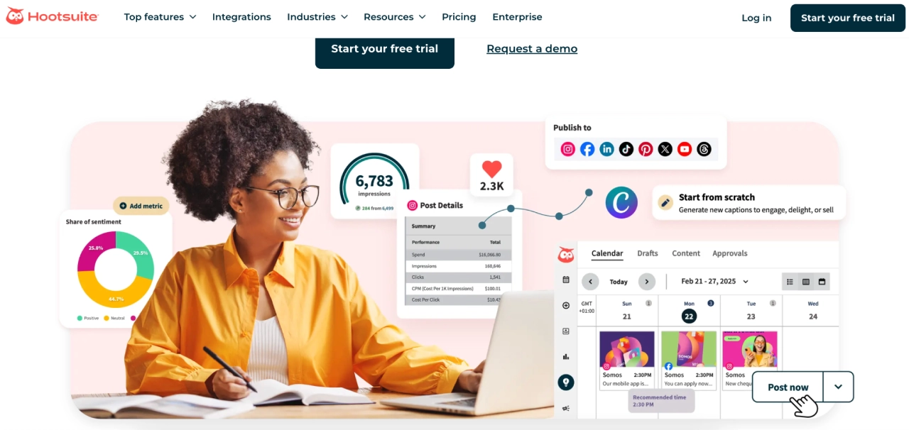hootsuite homepage