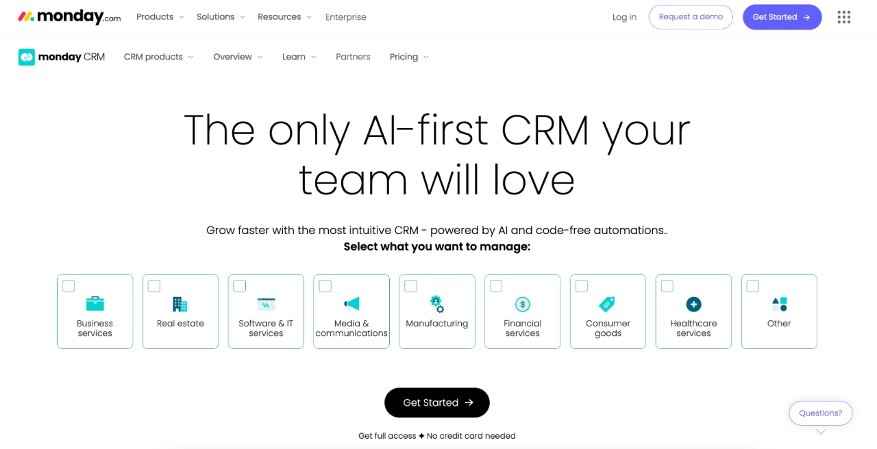 monday sales crm